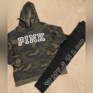 VS PINK Camo Outfit Size L